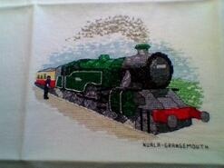 Cross stitch square for Oscar B's quilt