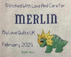 Cross stitch square for Merlin C's quilt