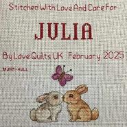 Cross stitch square for Julia's quilt