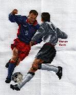 Cross stitch square for Macaulay F's quilt