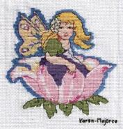 Cross stitch square for Lilly May T's quilt