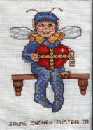 Cross stitch square for Lilly May T's quilt