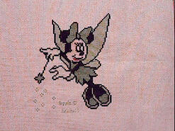 Cross stitch square for Evie-Mae's quilt