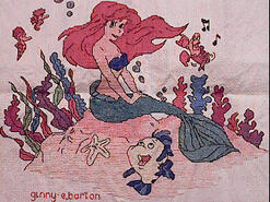 Cross stitch square for Evie-Mae's quilt