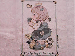 Cross stitch square for Evie-Mae's quilt