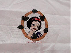 Cross stitch square for Evie-Mae's quilt