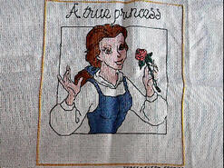 Cross stitch square for Evie-Mae's quilt