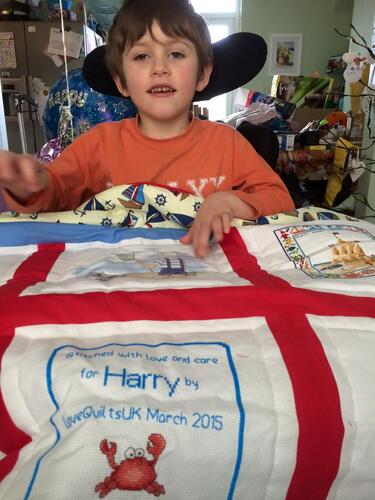 Photo of Harry Rs quilt