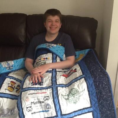 Photo of Matthew Rs quilt