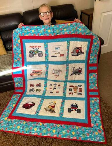 Photo of Max Ms quilt