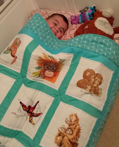 Photo of Harry Rs quilt