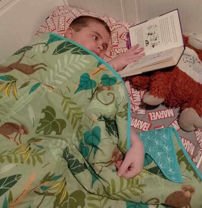 Photo of Harry Rs quilt