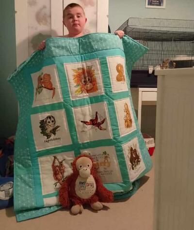 Photo of Harry Rs quilt