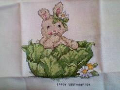 Cross stitch square for Grace-Ellie J's quilt