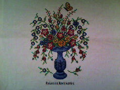 Cross stitch square for Sophie R's quilt