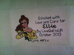 Cross stitch square for Ellie H's quilt