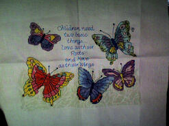 Cross stitch square for Ella B's quilt