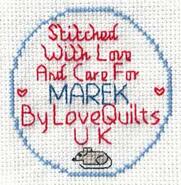 Cross stitch square for Marek S's quilt