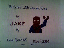 Cross stitch square for Jake G's quilt