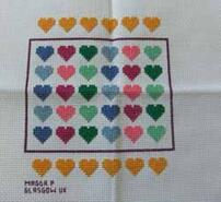 Cross stitch square for Ellie N's quilt