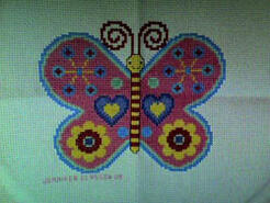 Cross stitch square for Sophie M's quilt