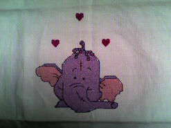 Cross stitch square for Eloise's quilt