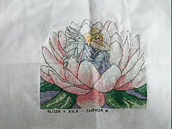 Cross stitch square for Isla S's quilt