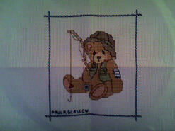 Cross stitch square for Leyton E's quilt