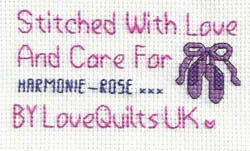 Cross stitch square for Harmonie-Rose's quilt