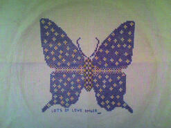 Cross stitch square for Courtney D's quilt
