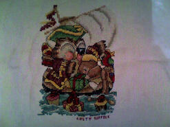 Cross stitch square for Ivy B's quilt