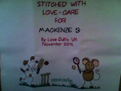 Cross stitch square for Mackenzie W's quilt