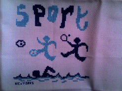 Cross stitch square for Mackenzie W's quilt