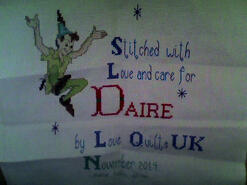 Cross stitch square for Daire H's quilt