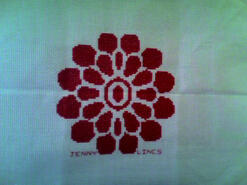 Cross stitch square for Bridie G's quilt