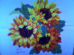 Cross stitch square for Bridie G's quilt