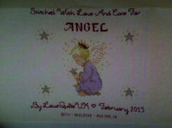 Cross stitch square for Angel S's quilt