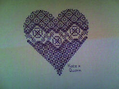 Cross stitch square for Molly-Blue's quilt