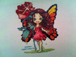 Cross stitch square for Ruby-Rose's quilt