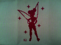 Cross stitch square for Summer T's quilt