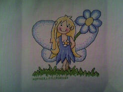 Cross stitch square for Summer T's quilt