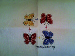 Cross stitch square for Evie D's quilt