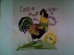 Cross stitch square for Abigail E's quilt