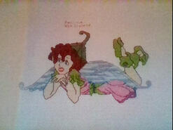 Cross stitch square for Ruby-Rose's quilt