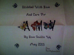 Cross stitch square for Amy L's quilt
