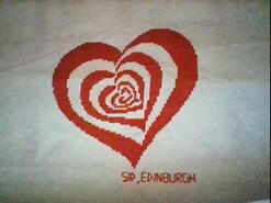 Cross stitch square for Hajir's quilt