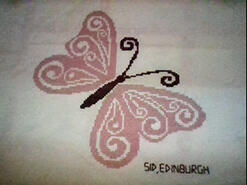 Cross stitch square for Evie D's quilt