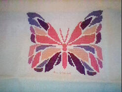 Cross stitch square for Evie D's quilt