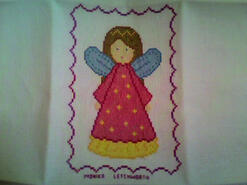 Cross stitch square for Isabella D's quilt