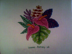 Cross stitch square for Jessica R's quilt